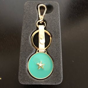 Things Remembered Gold and Teal Starfish Keychain